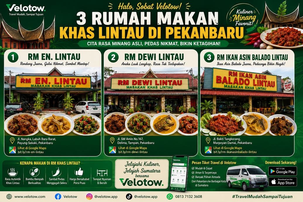 3 Rumah Makan Khas Lintau di Pekanbaru yang Wajib bagi Pecinta Kuliner Minang