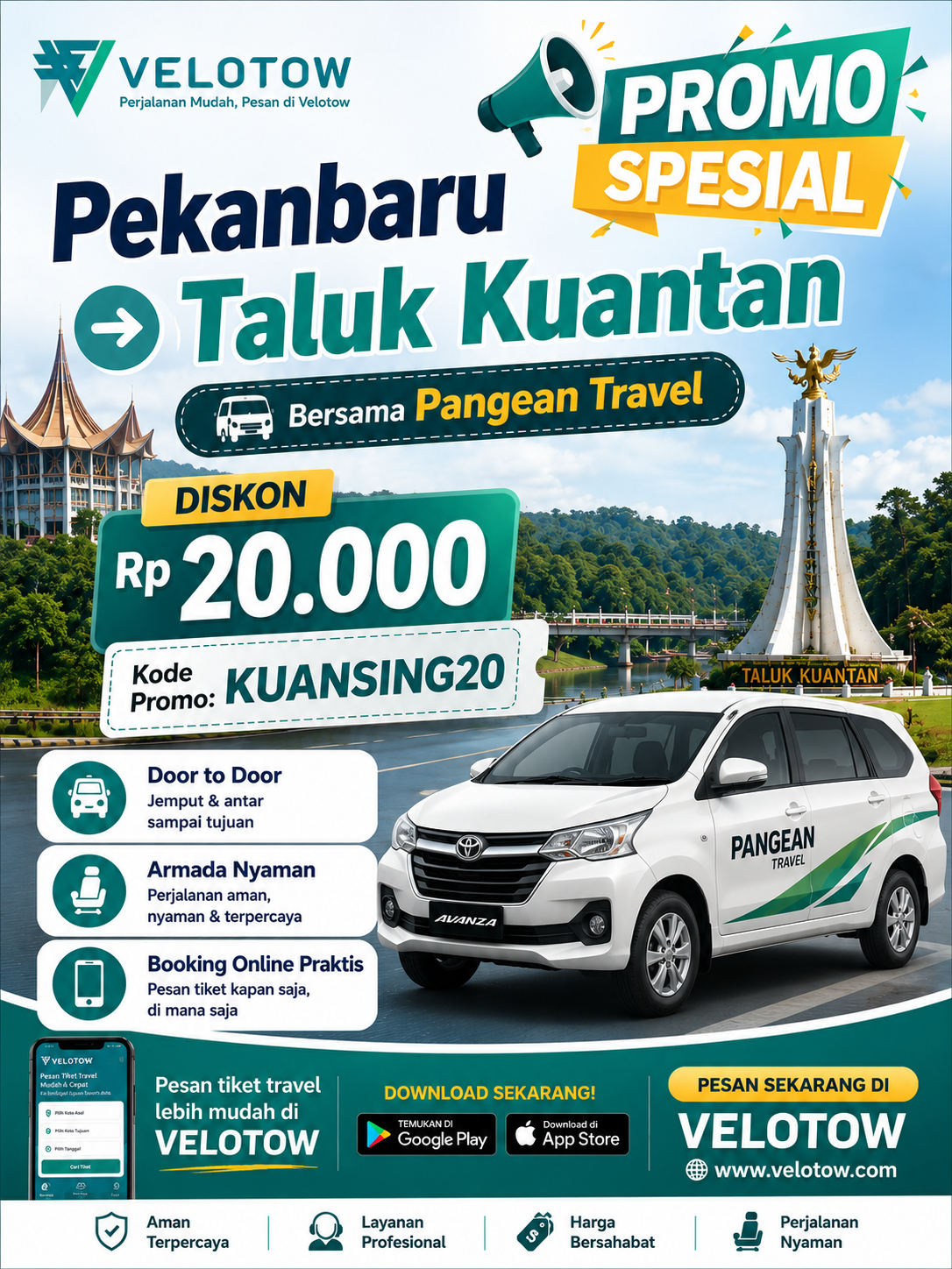 Promo 20 K Travel Pekanbaru Teluk Kuantan